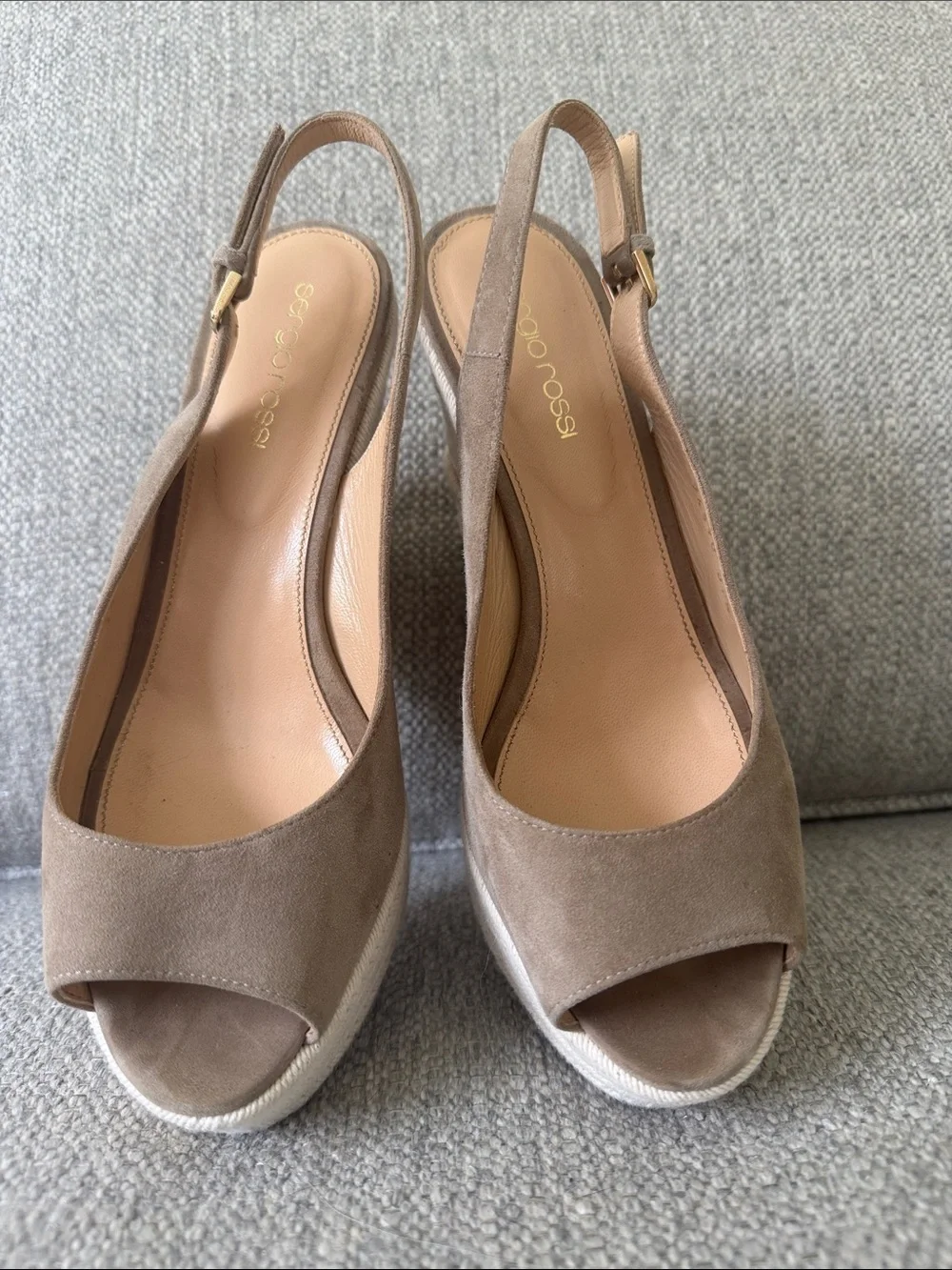 Sergio Rossi Espadrille Wedges 7,5 - Picture 2 of 6